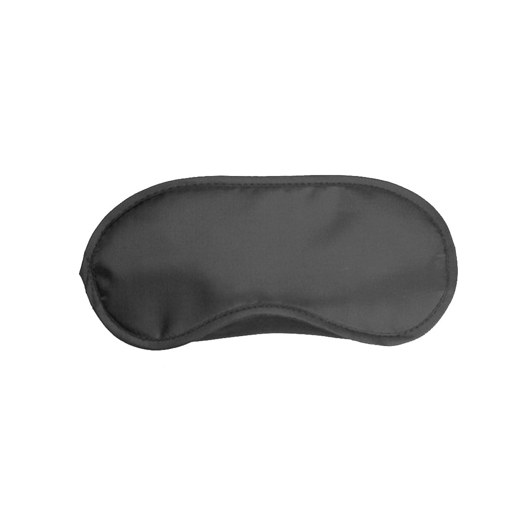 1PC Luxurious Silk Sleep Eye Mask for Men and Women - Soft Black Blindfold for Comfortable Sleeping Naps