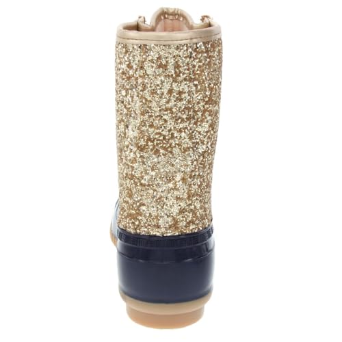 Sugar Women's Glitter Duck Boots | Stylish Lace-Up, Cozy Traction Sole | Perfect for Cold, Rainy, or Snowy Days | Trendy Booties - Skipper3