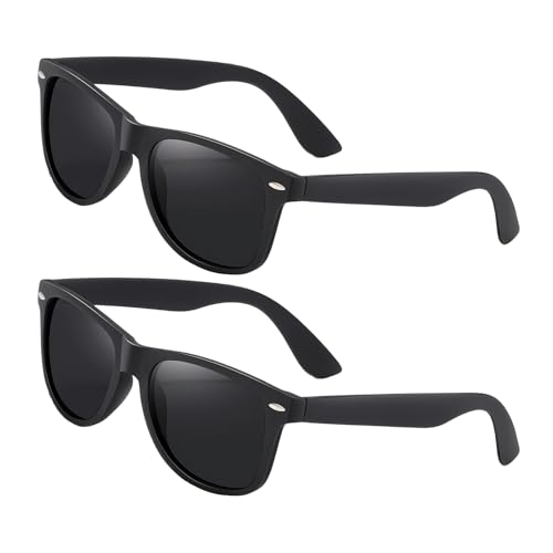 GalaSingForU Pack de 2 Gafas de sol polarizadas hombre y mujer UV400