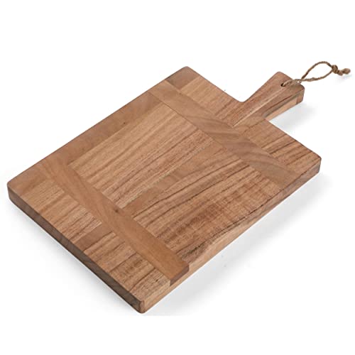 BIRDROCK HOME 40,6 cm Inlay Servierbrett - Party Charcuterie Board für Vorspeisen Holz Lebensmittel Küche Platte - Pizza Obst Display - Espresso Cover