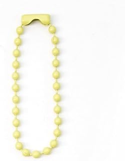 120 unidades de 10 cm de largo, cadena de bolas coloridas, cadena de bolas de 2,4 mm, cadena colgante de metal con conectores, cadena de cuentas para manualidades, llaveros, joyería, color amarillo