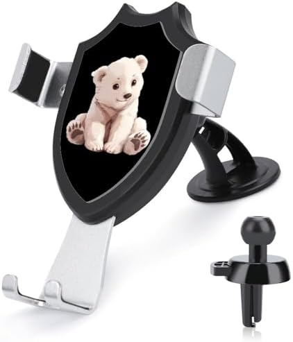 Cute Polar Bear Funny Phone Mount Adjustable Angle for Car Dashboard Windshield Vent Universal Automobile Accessories image 5