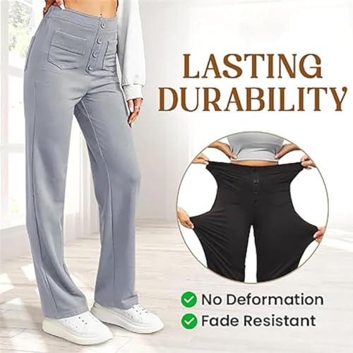 Decalori Flexipants - Women's Casual High Waist Stretch Pants, Flexi Pants Multiple Pockets High-Waisted Elastic2