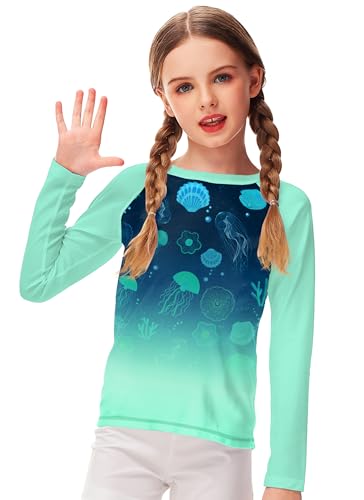 Image of Remimi Unisex Kids Rash Guard Long Sleeve SPF 50+ Tie Dye Sun Shirt 3-12 Years