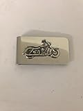 Emblema de peltre inglés de motocicleta clásica PP-T01 en un impresionante clip para dinero