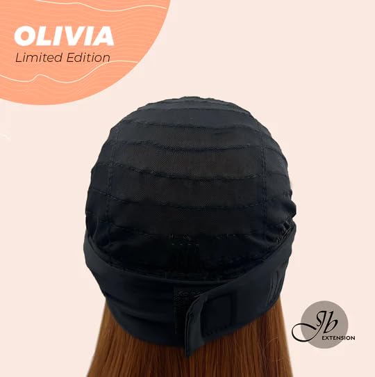 Miniatura 6 de JBEXTENSION OLIVIA MV - Peluca de 27 pulgadas con diadema de lujo, larga y rizada de cobre, pelucas sin pegamento para mujer, pelucas sintéticas