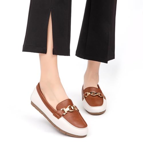 Image of Cvistpieo Loafers for Women Business Casual Shoes Comfortable & Lightweight Penny Loafers Slip On Work Flats