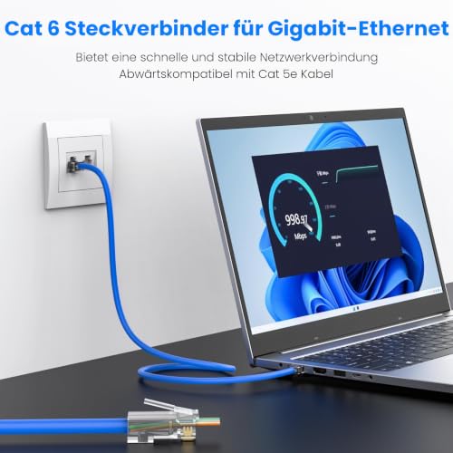 Cat6 Stecker, RJ45 Pass Through Stecker, Cat6 Pass Through Connectors