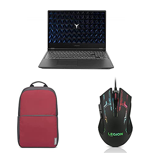 Image of Lenovo Legion Y540 Intel i5 9th Gen 39.63cm (15.6 inch) Gaming (8GB /256 SSD+1TD HDD /Win /GeForce GTX 1650 4GB /Raven Black /2.3kg)81SY00UBIN+ 39.63cm (15.6 inch) Executive Red Backpack+Legion M200 RGB Gaming Wired USB Mouse 2400DPI