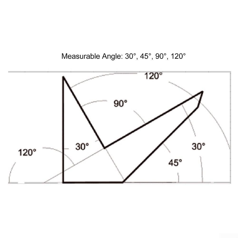 Righello Angolare Acciaio Carbonio Base Stabile(130X70MM)