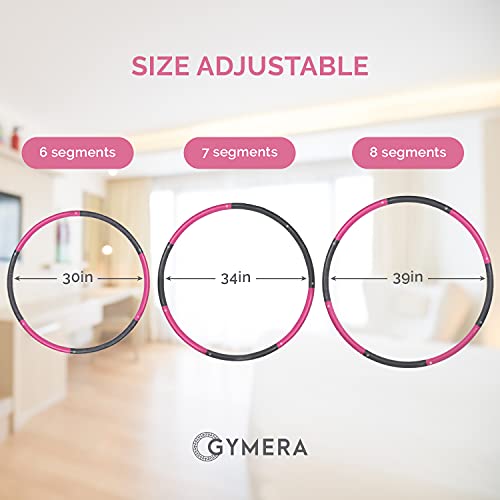 Gymera Weighted Hula Hoop for Weight Loss | Full Body, Low Impact Fun Aerobic Exercise to Burn Calories at Home