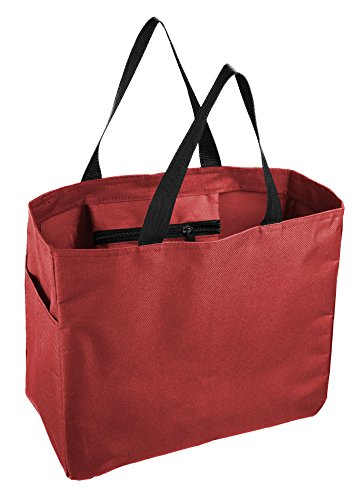 Tote Bags for Everyday Use - Sturdy Large Tote Bags - by Mato and Hash Red