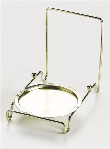 Darice 5202-69 Saucer Holder with Gold Plate, 4.5-Inch