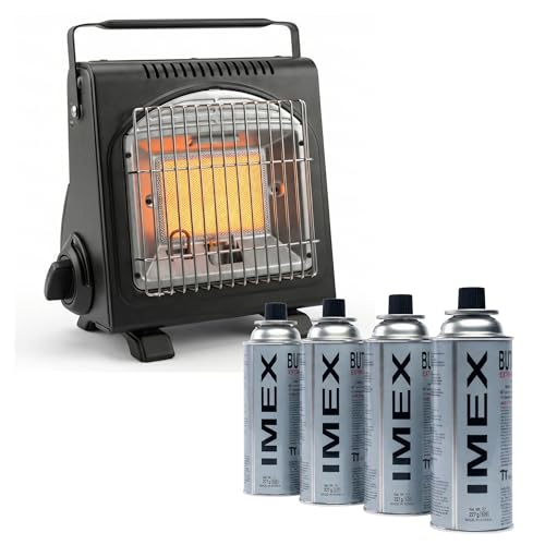 IMEX Gasheizung Camping – 1,7 kW Mobile Zeltheizung mit ODS...