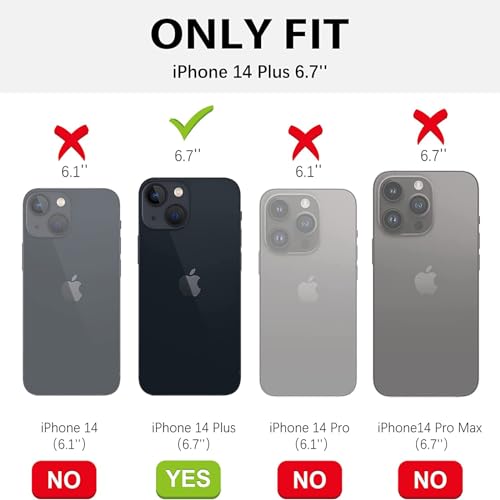 Coque iPhone 14 Plus béquille support antichoc dragonne rose 6.7
