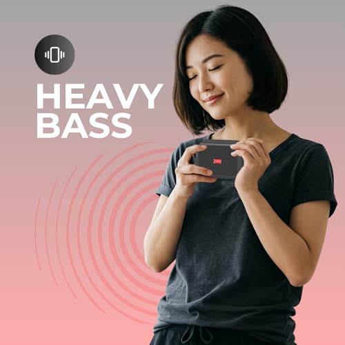 Image of OOGE Vibebox 2000 Bluetooth Speaker | 5W Wireless Speaker with HiFi Sound | Heavy Bass | USB & Type-C Charging | Micro SD Card Slot | Bluetooth 5.3 | 10M Range | 800mAh Battery | Black