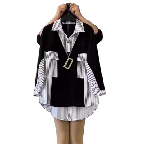 Chemise rayée vent décontracté avec boutonnage classique