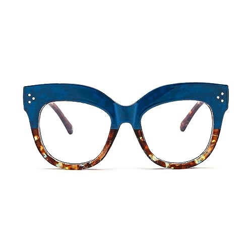 Image of FEISEDY Cat Eye Blue Light Glasses Oversized Vintage Chunky Computer Glasses for Women Hipster Party B0026
