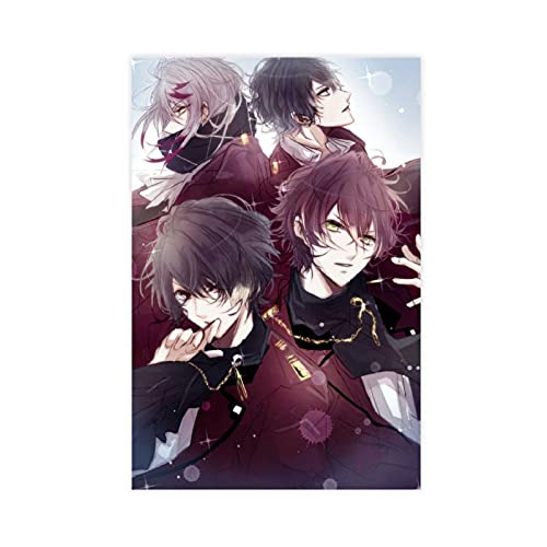 Poster sur toile Anime Diabolik Lovers 11 pour décoration de chambre à coucher, paysage, bureau, décoration sans cadre : 40 × 60 cm
