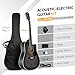 GLARRY Full Size 6 Strings Acoustic Electric Guitar Beginner Kit, Cutaway 41 Inch Electric Acoustic Guitar w/Inbuilt Tuner, Bag, Strap, Picks, Strings, Basswood Guitarra, Matte Distressed Black