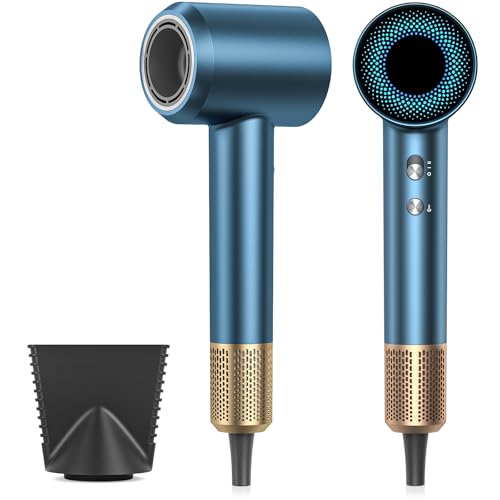 Hair Dryer Blow Dryer, 160000 RPM High-Speed Brushless Motor 500 Millions Negative Ionic Hairdryer...