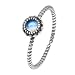Produktbild Luna Azure Natürlich Mondstein und 925 Sterling Silber Lotos Lotus Verstellbar offener Ring Damen Frauen Mädchen Tochter Mutter Weihnachten handgemacht einzigartig Geschenk Schmuck