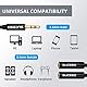 SUCESO Audio Klinke Y Splitter Adapter 3.5mm Stecker auf Buchse Headset Stereo Aux Splitter Kabel Kopfhörer Doppelstecker für Tablet, Laptop, Samsung, Smartphone, Lautsprecher, PC usw - 35cm(Schwarz)