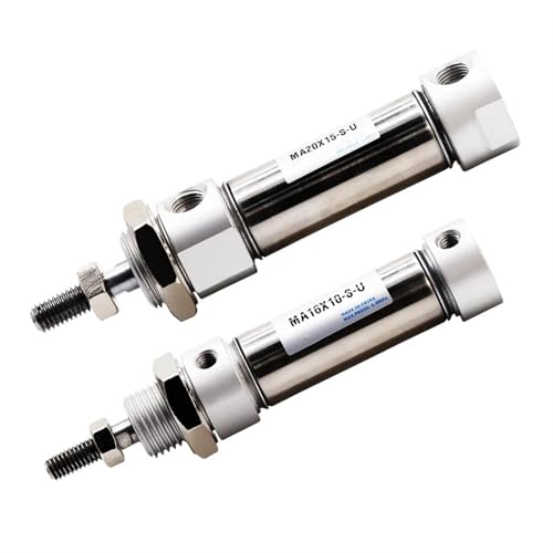 Mini vérin pneumatique en acier inoxydable MA16 course 100mm SU à queue plate - 4