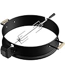 SHINESTAR 22 1/2' Charcoal Kettle Rotisserie Kit for All 22' and 22 1/2“ Weber Charcoal Kettle Grills, Heavy Duty Grill Rotisserie Kit for Cooking Chickens, Pork, Beef and More