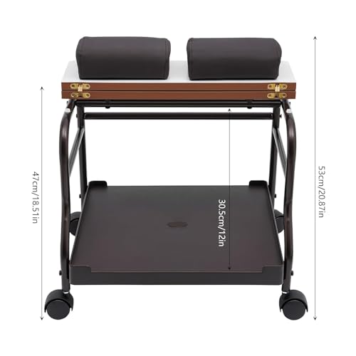 Carrito Spa para Pies con Mesa Plegable y Ruedas Giratorias miniatura 6