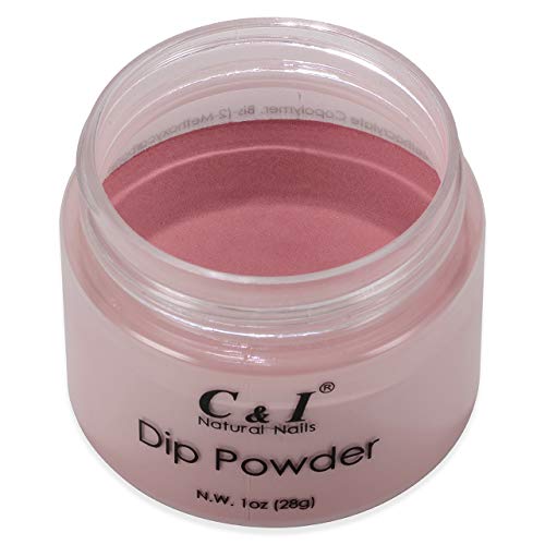 C & I Dip Powder Tauchen Pulver, Farbe # 6 Indisches Rot, Gelnägel Effekt, Pulver für Nagellack, Rot Farbsystem, 1 oz… – Bild 3
