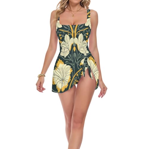 Maillot de bain une pièce style William Morris, l'excellence du design floral