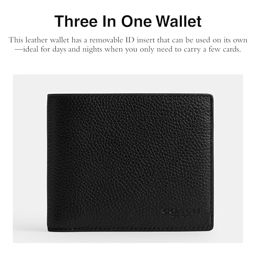 Coach Men's 3 in 1 Wallet, B4/Black2