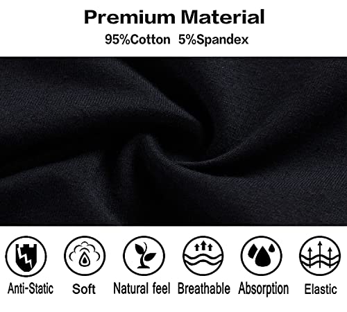 Aserlin Men's Underwear Boxer Briefs Cotton Huge Pouch Trunks Underwear 5 Pack-U-5Black-Xl #TOP4