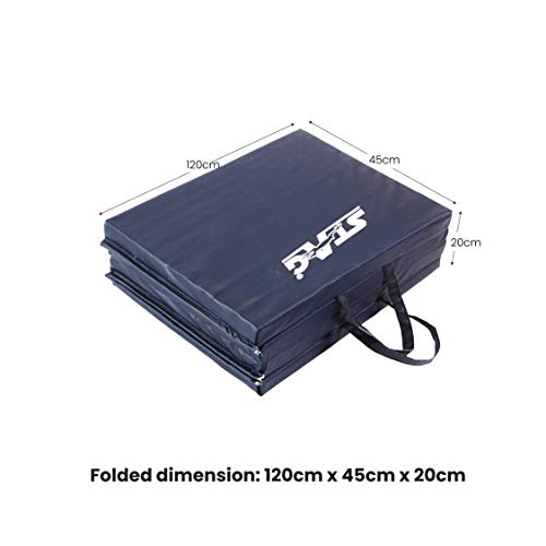 Image of STAG Multi-Purpose Foldable Fitness MAT 180 CM X 120 CM X 50 MM | Use as Tumbling mat, Gymnastics mat, Crash pad | Thick Foam | for Both Men and Women