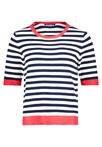 Betty Barclay Damen Basic-Pullover mit Streifen 38, Patch Dark Blue/Red