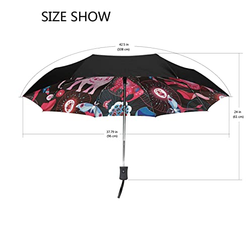 Parapluie pliant automatique coupe-vent robuste pour pluie intense