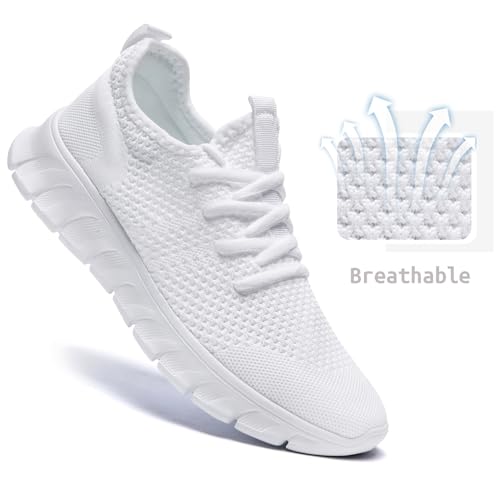 Men Tennis Shoes Running Shoes - Gym Sneakers Shoes Walking Workout Shoes Non Slip Walking Athletic Slip on Breathable Mesh Comfortable Lightweight Casual Sports Fashion Shoes - Image 3
