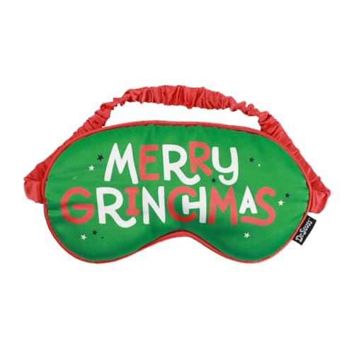 Image of Bioworld The Grinch Merry Grinchmas 3-Piece Memory Foam Neck Pillow Eye Mask & Luggage Tag Set