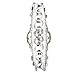 Lux Accessories Silver Tone Faux Rhinestone Special Occasion Hair Claw Clip