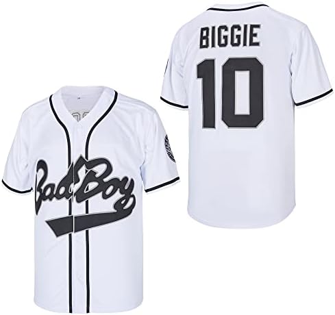#10 Biggie Bad Boy Movie Baseball Jersey Stitched