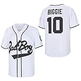 #10 Biggie Bad Boy Movie Baseball Jersey Stitched 90s Hip Hop Unisex Clothing for Party White Size L