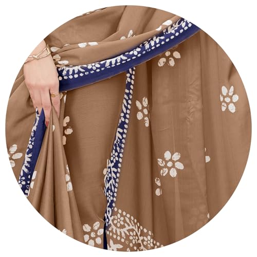 Image of MIRCHI FASHION Saree for Woman Chiffon Batik Printed | Lightweight Daily Wear Women's Office Sari with Blouse Piece (Available in 40 Colours)