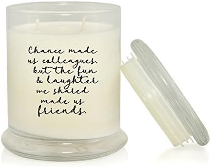 Chance Made Us Colleagues 8.5 oz Soy Candle - Friendship Gift - Best Friend - New Job Gift- Retirement - Goodbye - Green Tea and Lemongrass Scented