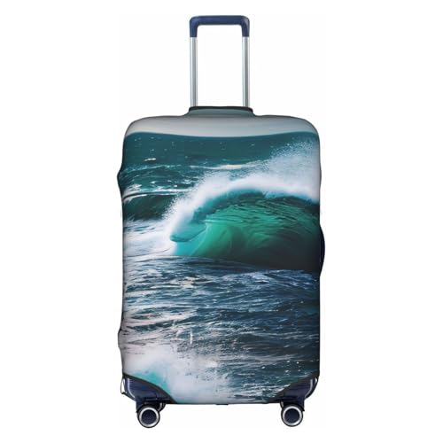 Housse de bagage voyage anti-rayure valise blanche taille L motif marin