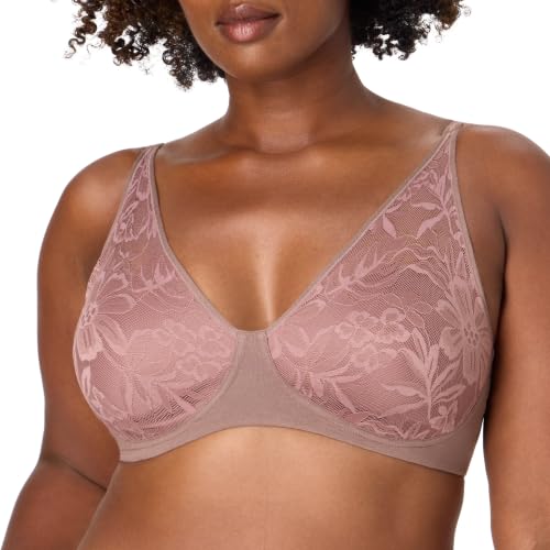 Image of Bali Women's Wireless Bras for Women - Breathe Lace Cotton Modal No Underwire Bra, Adjustable T-Shirt, Plus Size