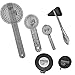 Goniometer Physical Therapy Complete Set W/Bonus Reflex Hammer Including 12,8,6 Inches Goni's Plus Two Bonus Measuring Tapes. Occupational Therapy Tools. Ideal for Clinical or Home Rehab