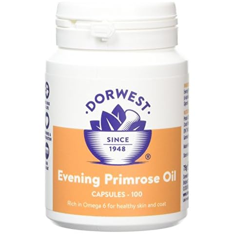 Dorwest Herbs Evening Primrose Oil Capsules for Dogs and Cats 100 Capsules Cover