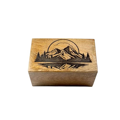 Lumberkart Urnas de cremación y urnas funerarias hechas a mano: cajas grandes de madera para cenizas humanas masculinas y femeninas (recuerdo de 20 cu)