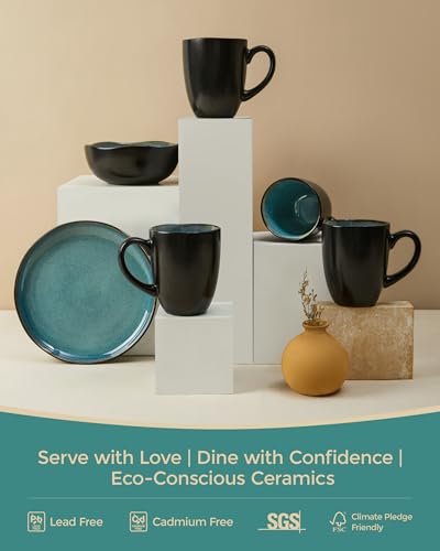 Image of Pokini Coffee Mug 15oz, Coffee Mugs Set of 4, Cups for Latte Tea Cappuccino